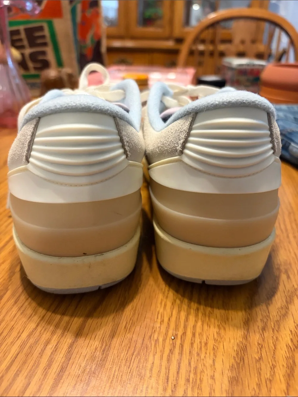 Jordan Women’s White Sneakers with Light Pink Accents
